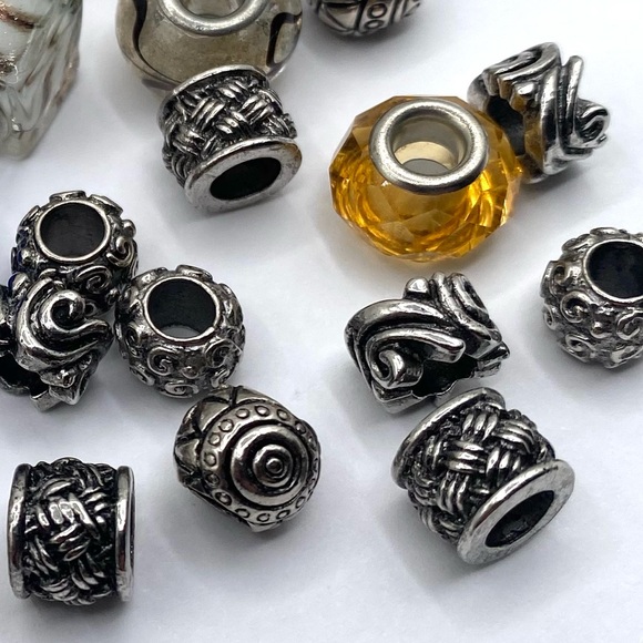 Mixed European Style Charm Beads Lot of 28 - Picture 5 of 6